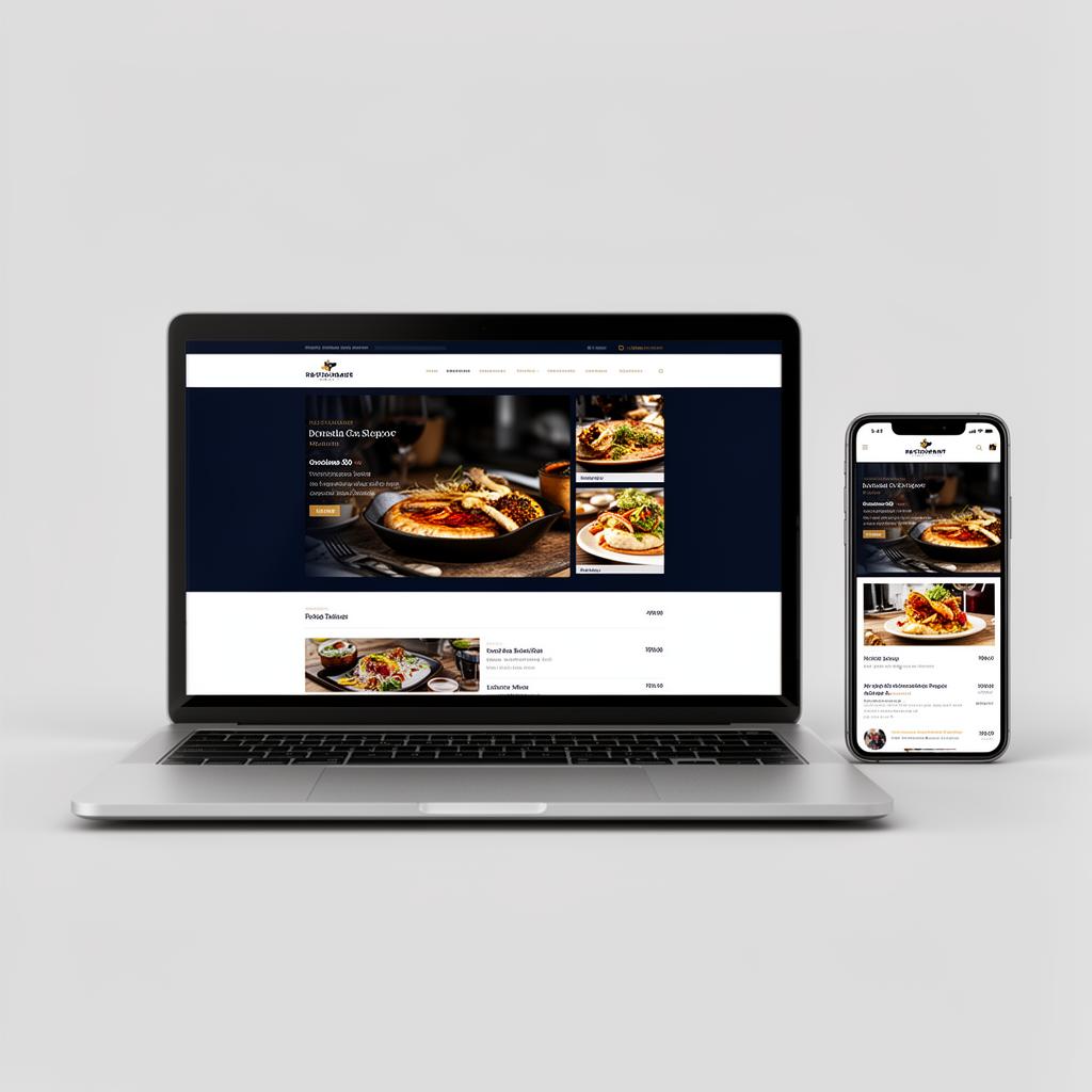 Moderní web pro podnik na notebooku a mobilu